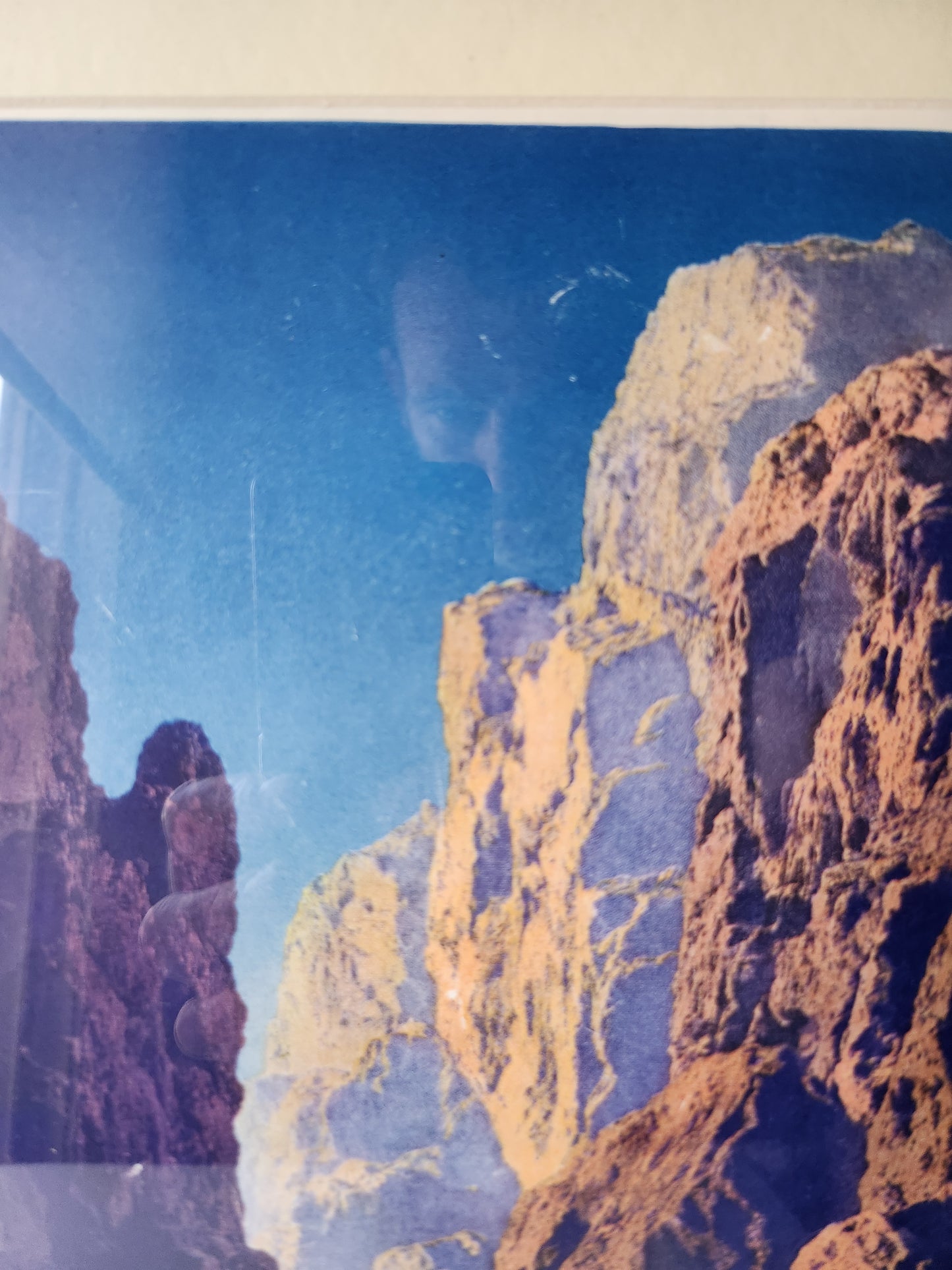 Detail of sky from Maxfield Parrish's 'Arizona'