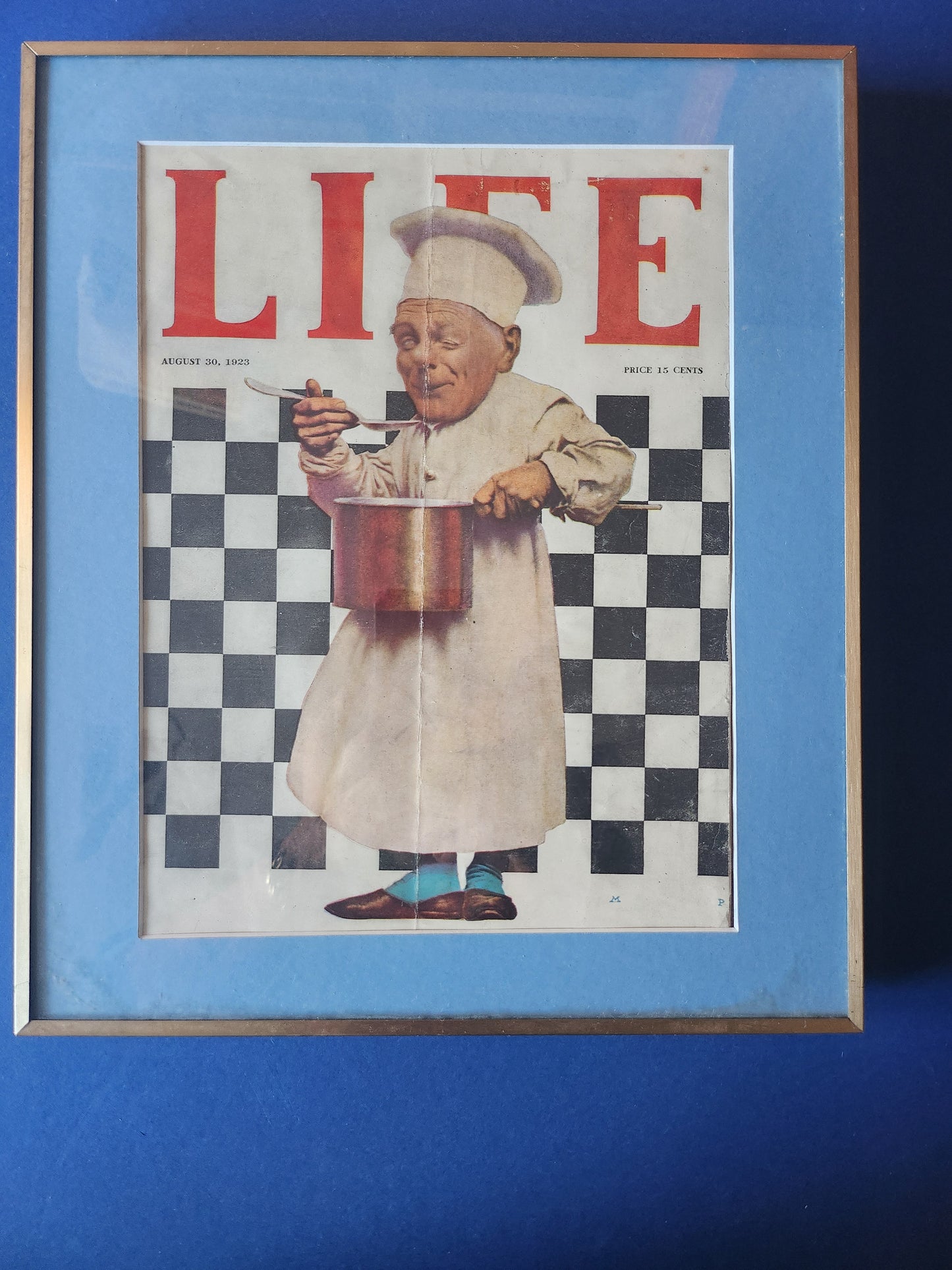 Maxfield Parrish's 'The Chef' - framed cover for 'Life' magazine August 30, 1923