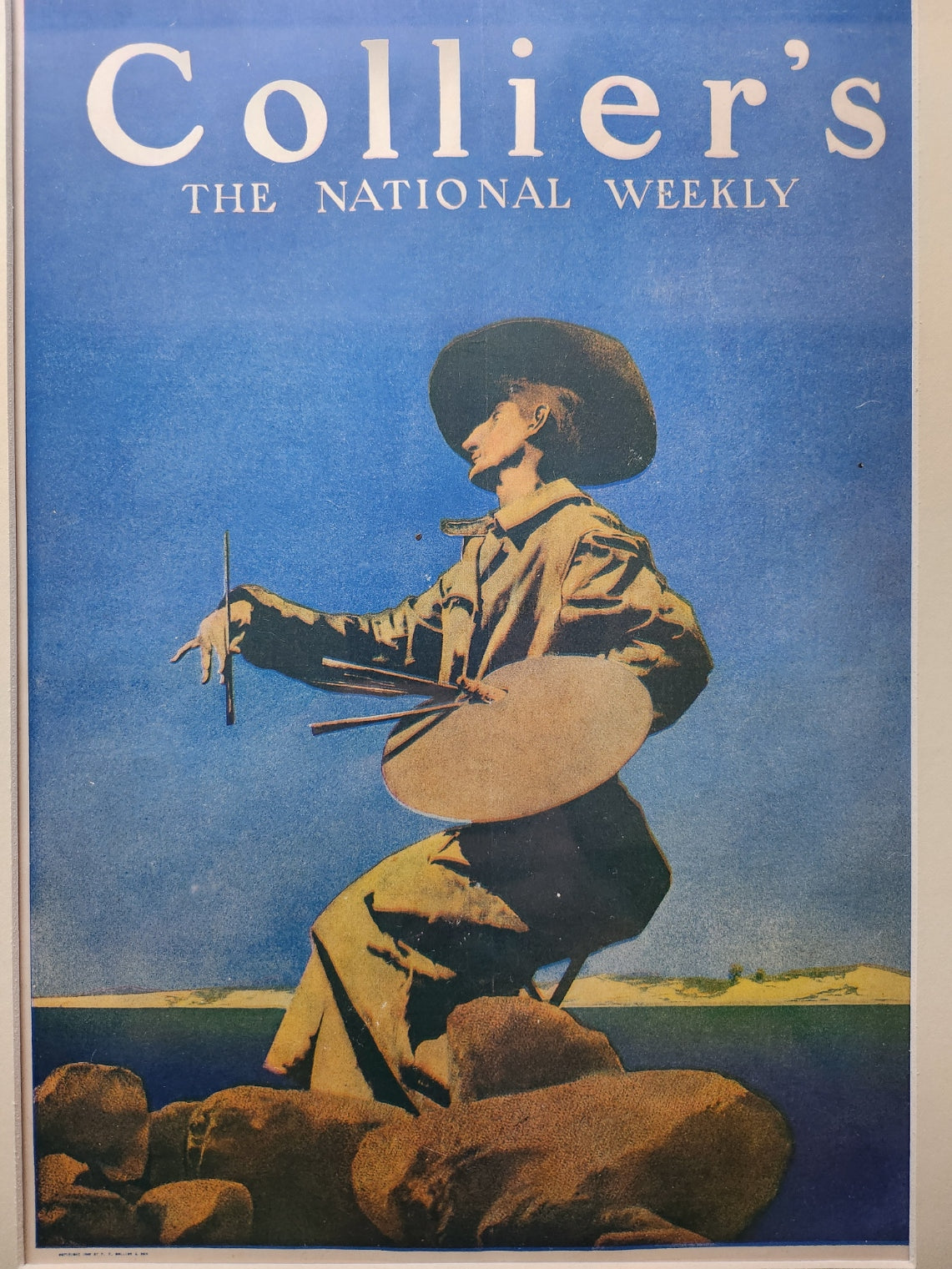 Unframed image of Maxfield Parrish's 'The Artist' - cover for 'Collier's Weekly'