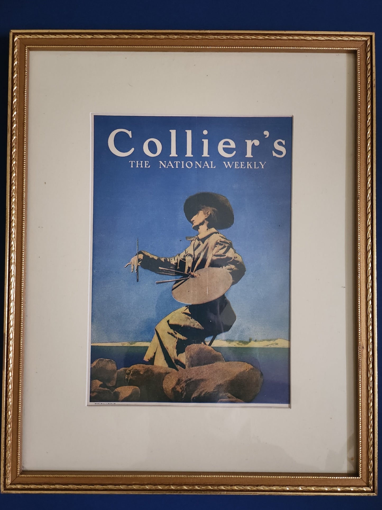Maxfield Parrish's 'The Artist' - framed cover for 'Collier's Weekly'