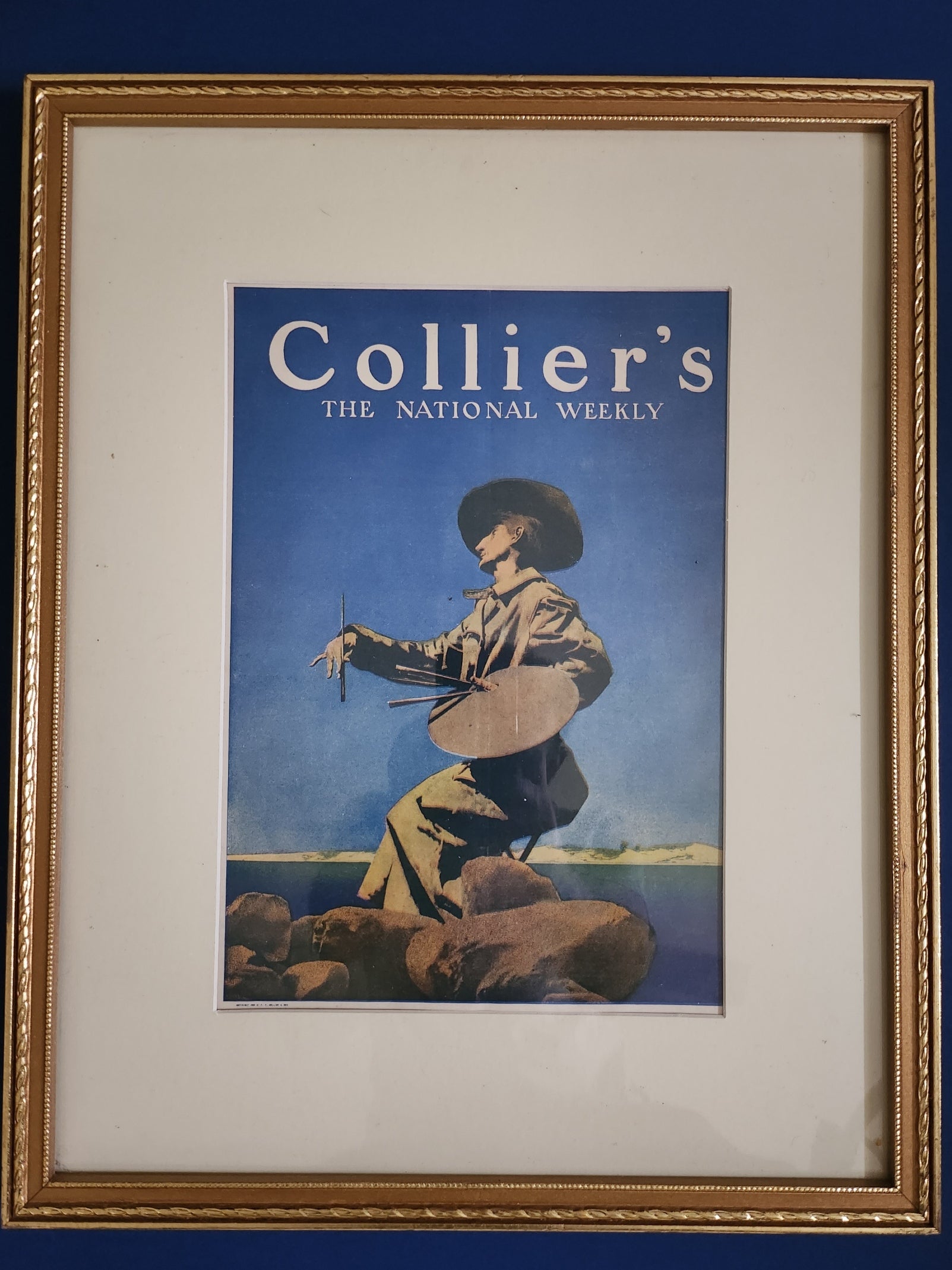 Maxfield Parrish's 'The Artist' - framed cover for 'Collier's Weekly'