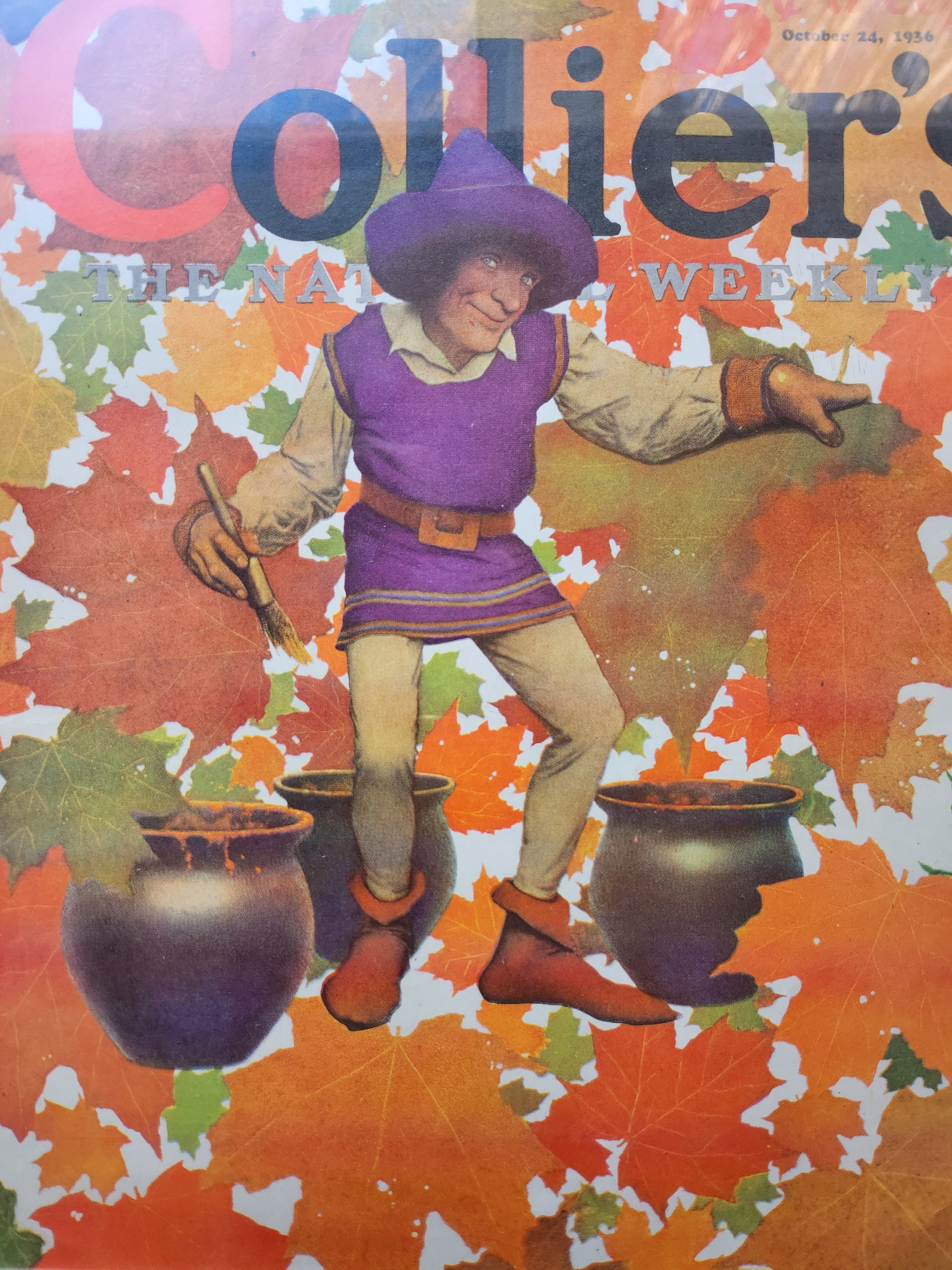 Unframed image of Maxfield Parrish's 'Jack Frost' cover for 'Collier's Weekly'