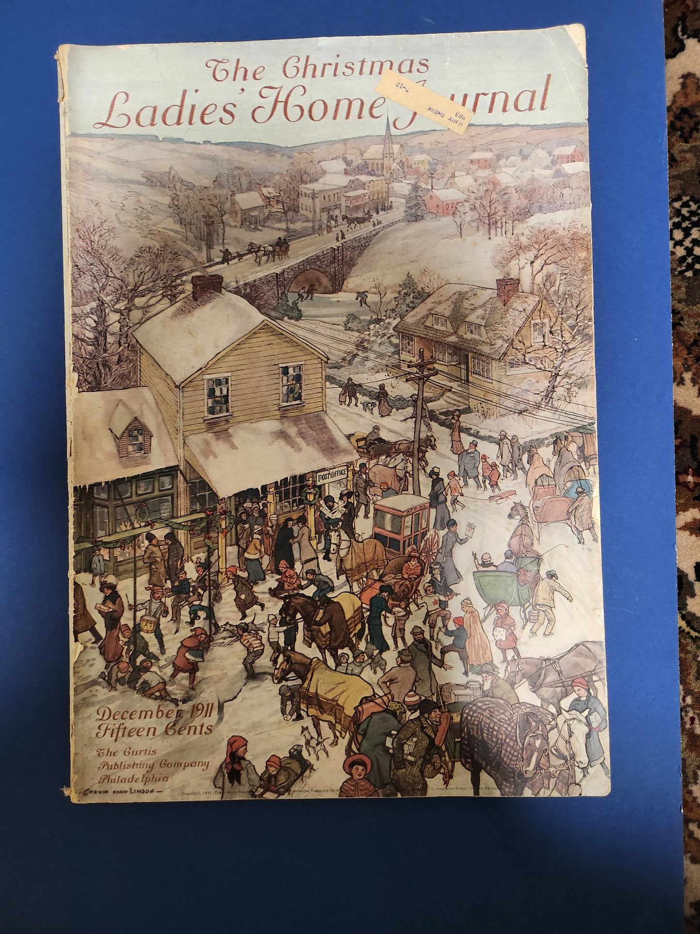 image of the cover of the 1911 Christmas edition of the Ladies' Home Journal created by Edward Knapp Linson