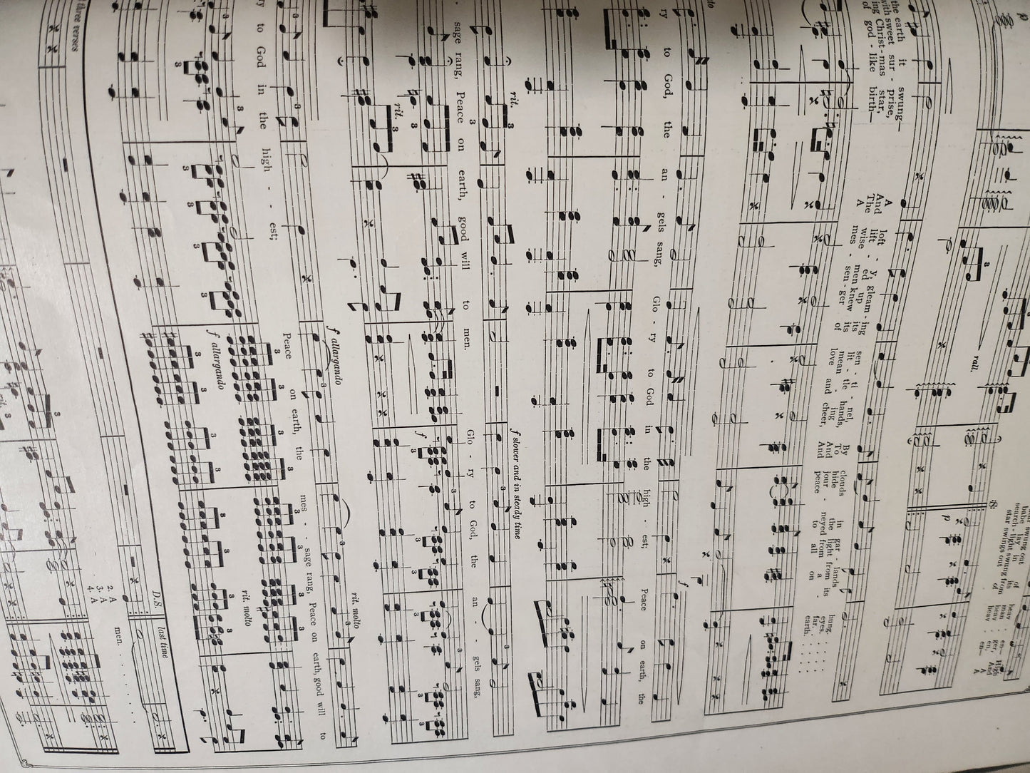 Christmas sheet music from interior of 1911 Christmas edition of the Ladies' Home Journal