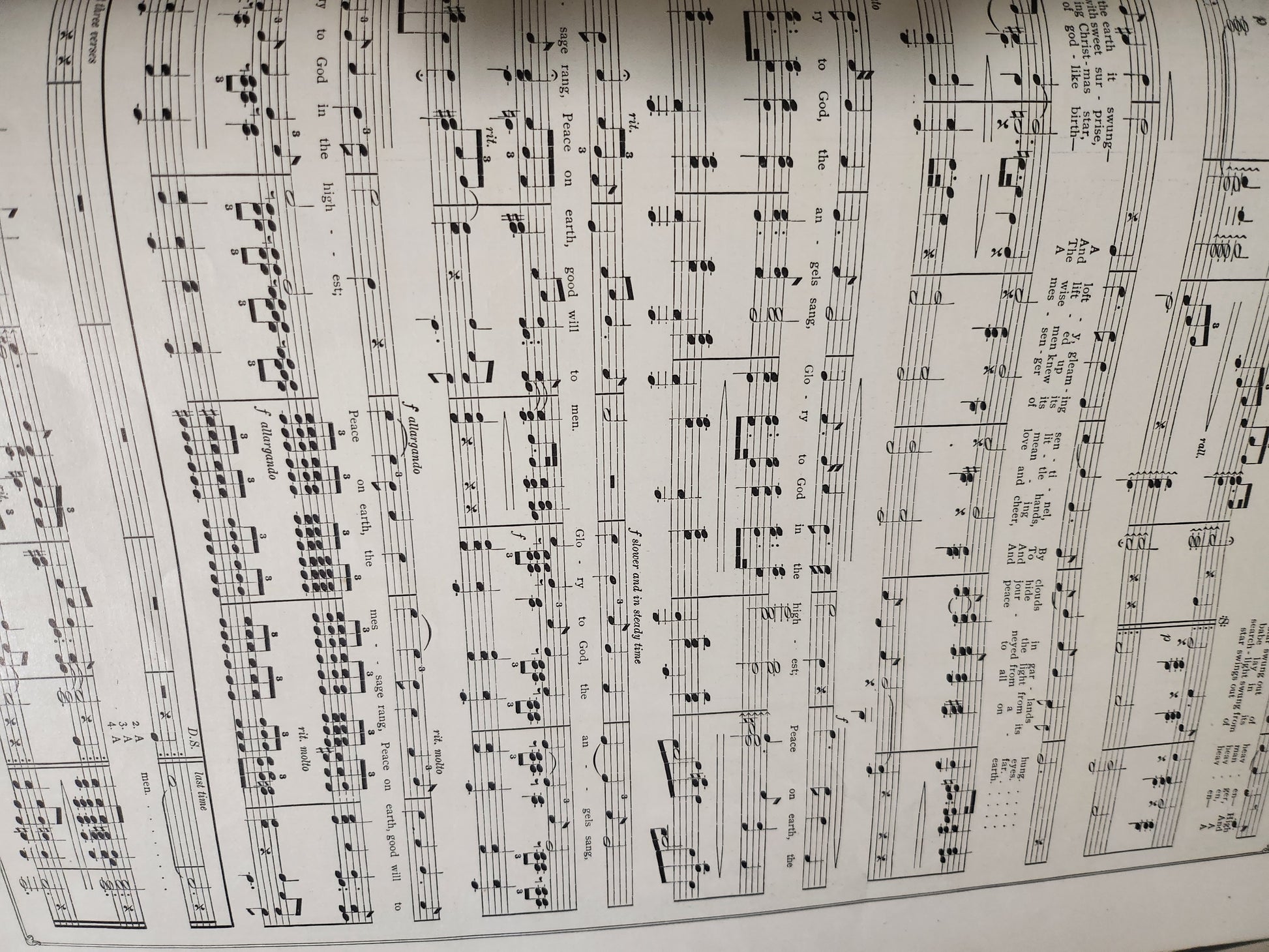 Christmas sheet music from interior of 1911 Christmas edition of the Ladies' Home Journal
