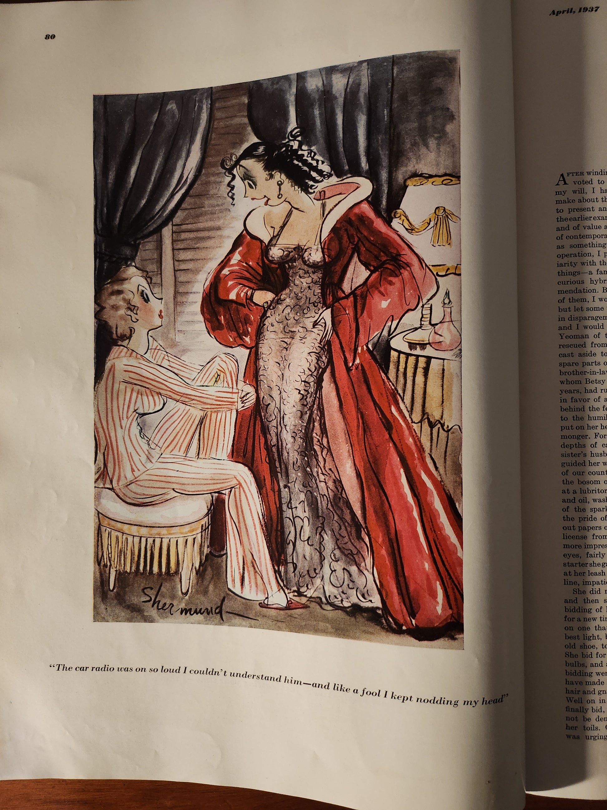 Vintage cartoon from 1937 Esquire magazine