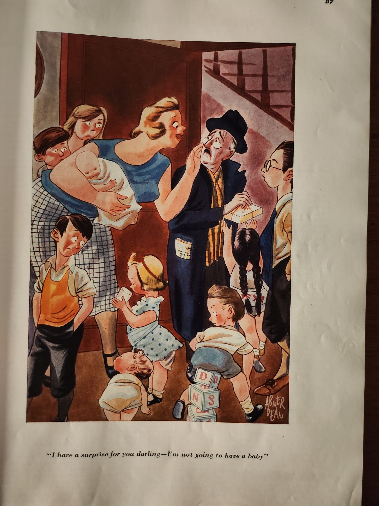 Vintage cartoon from a 1937 edition of Esquire magazine