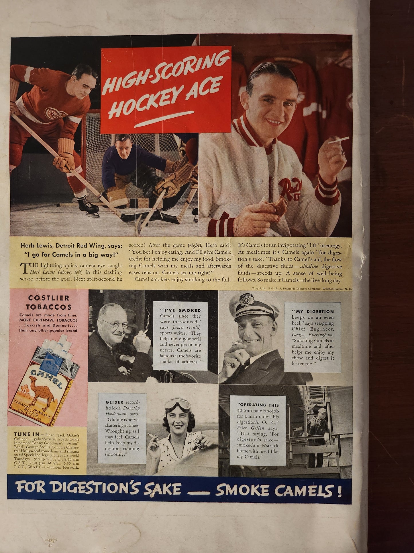 Vintage Camel cigarettes illustration