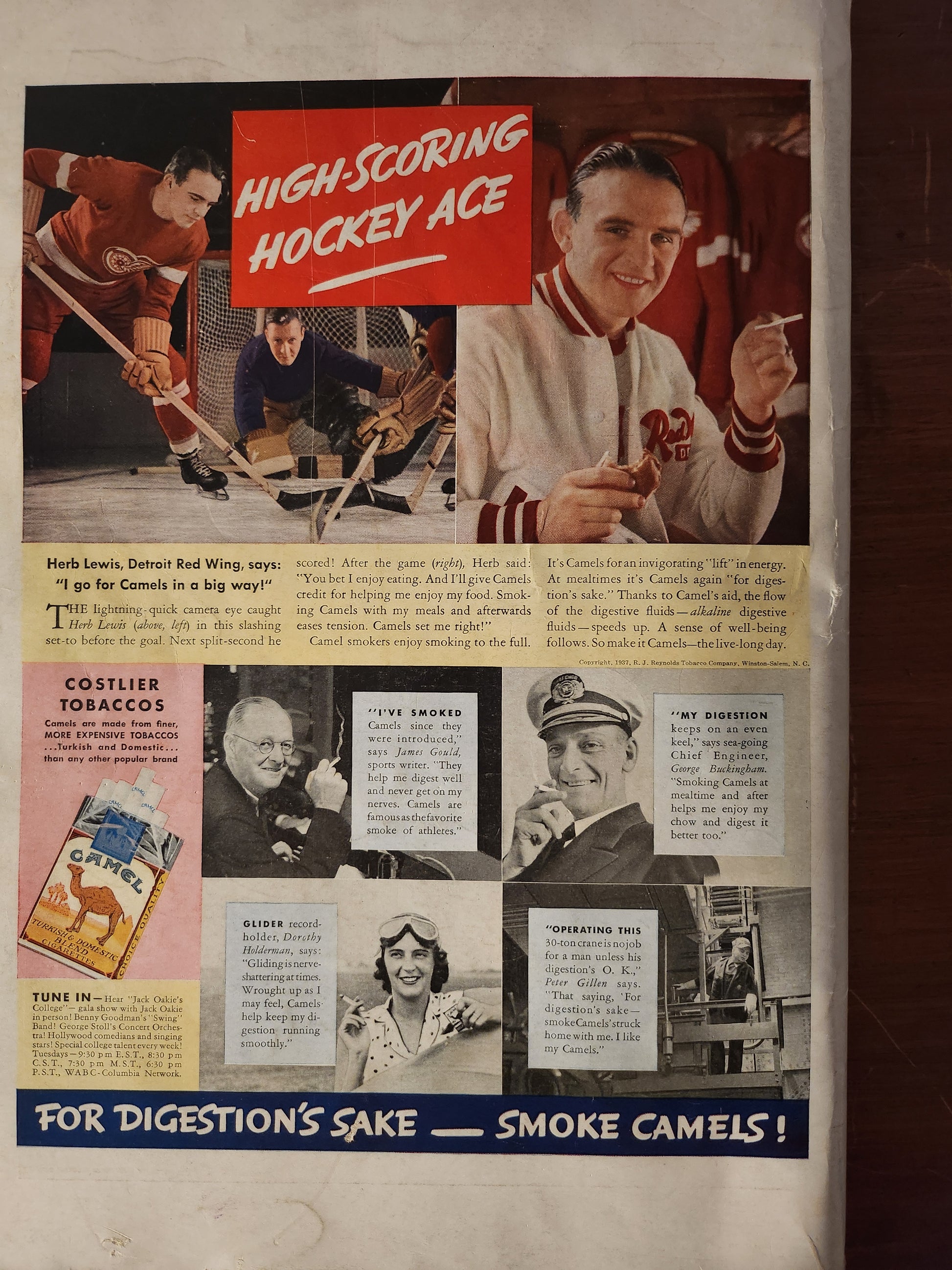 Vintage Camel cigarettes illustration