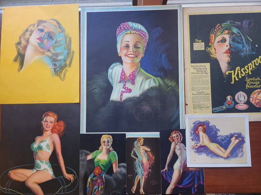 Vintage collection of pin-up models from by various artists