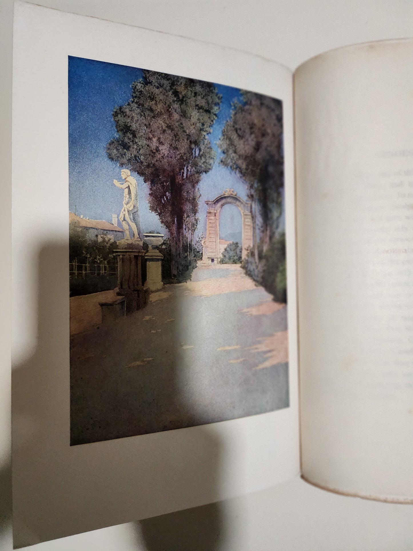 Maxfield Parrish original illustration from Italian Villas and their Gardens