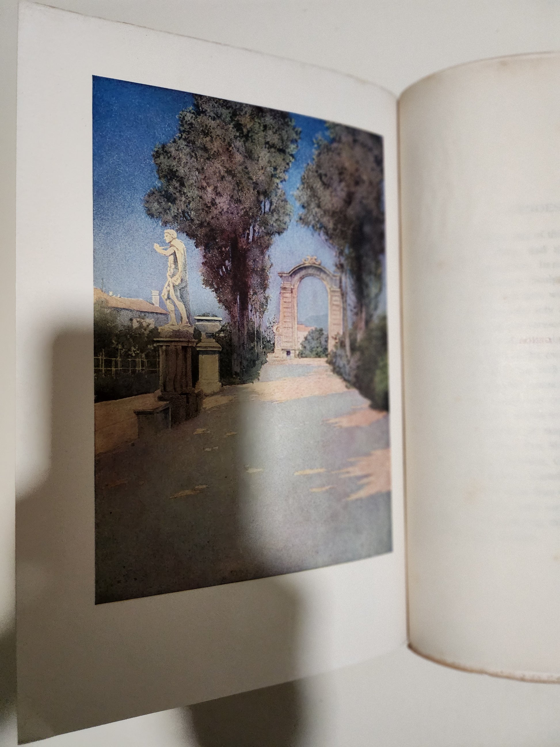 Maxfield Parrish original illustration from Italian Villas and their Gardens