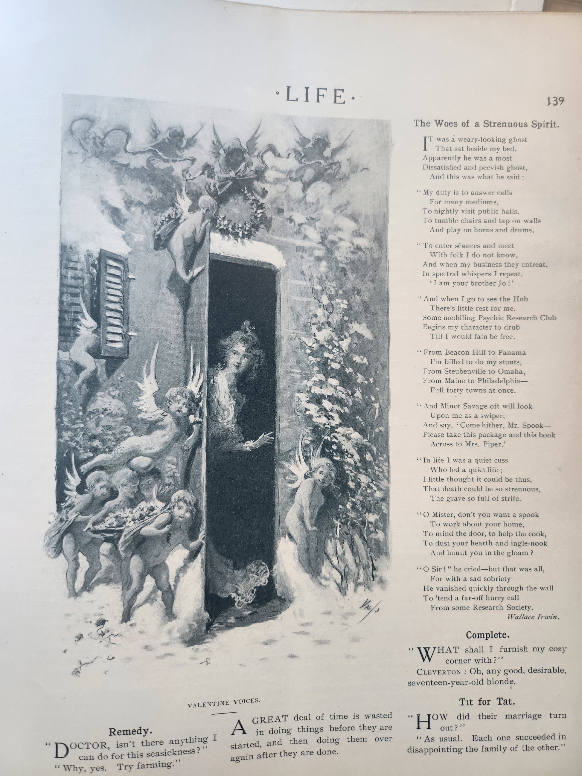 Interior illustration from Feb. 2, 1905 issue of Life magazine
