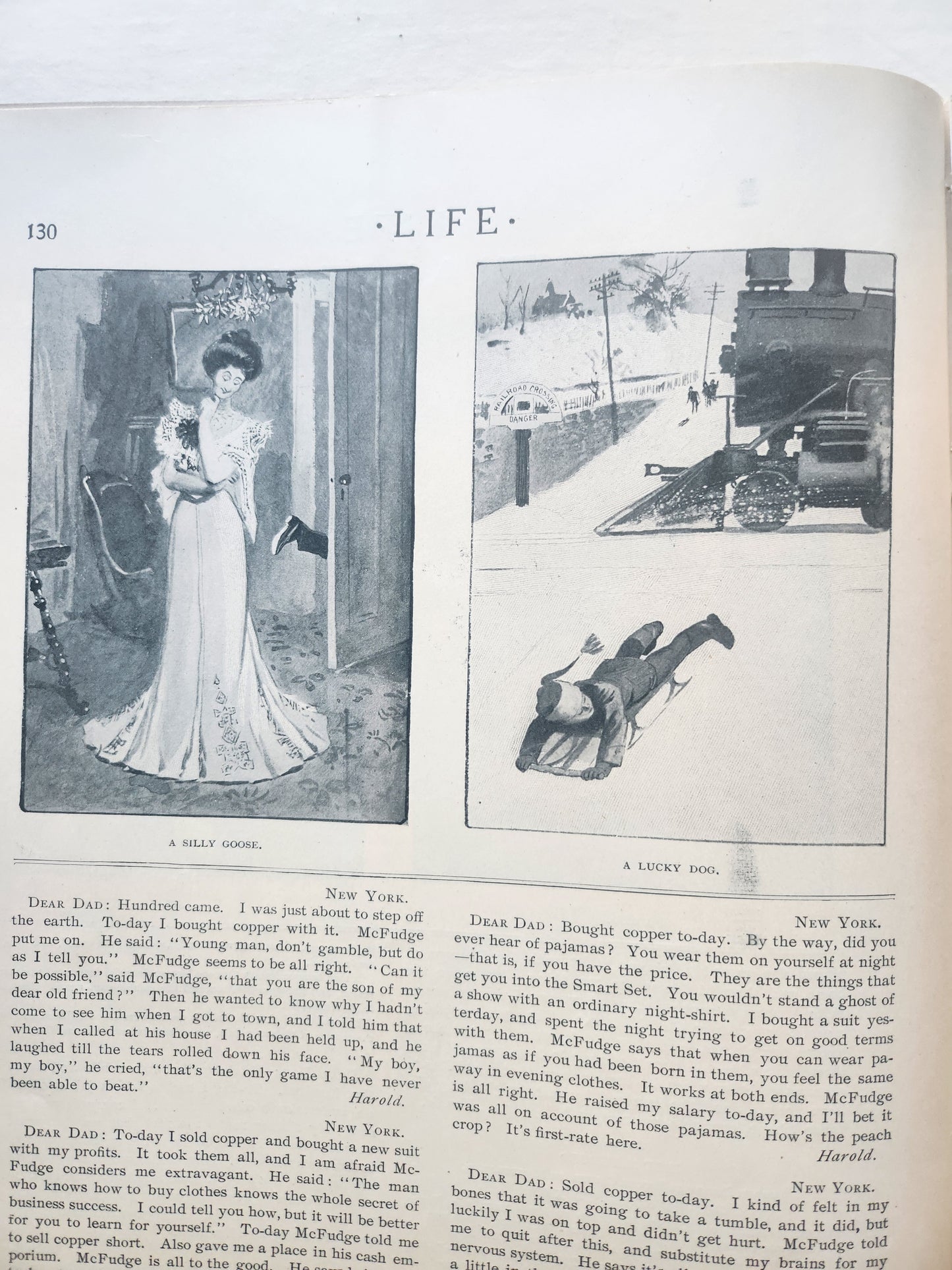 Interior illustrations from original Feb. 2, 1905 issue of Life magazine