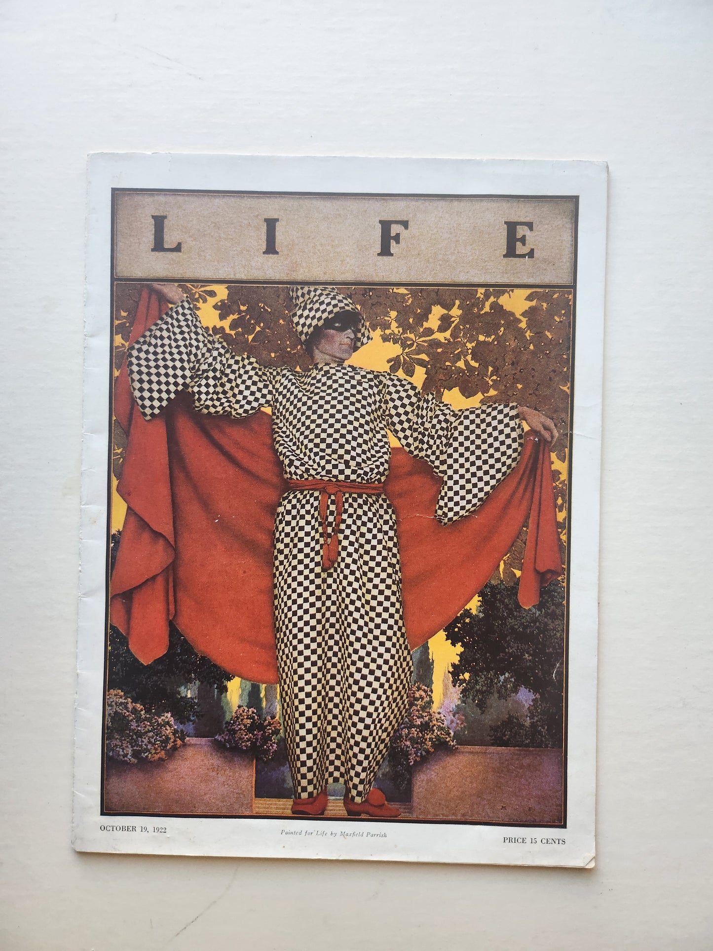 Original, complete "Masquerade" cover by Maxfield Parrish for Life magazine