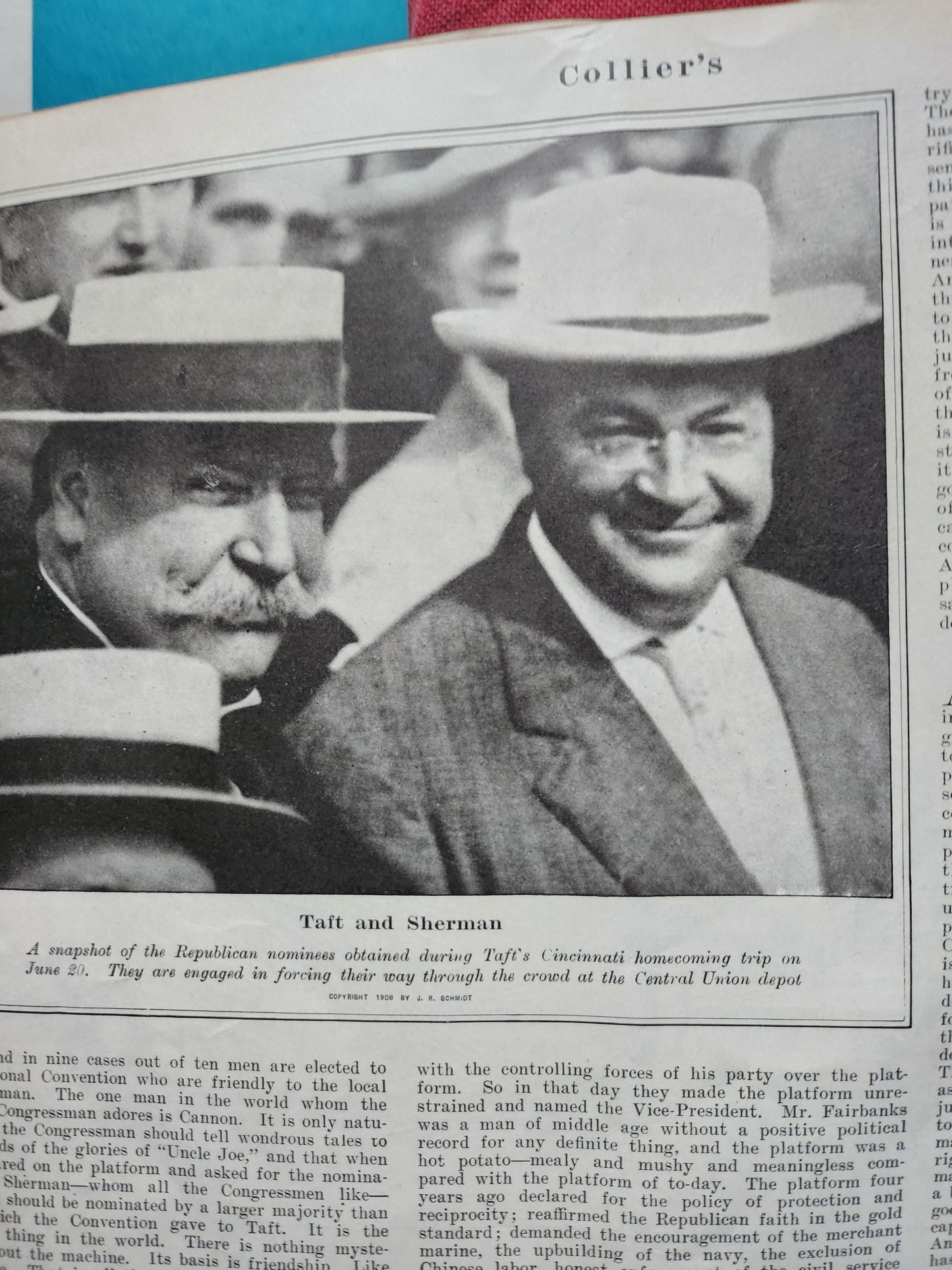 Interior photograph from July 4, 1908 Collier's Weekly
